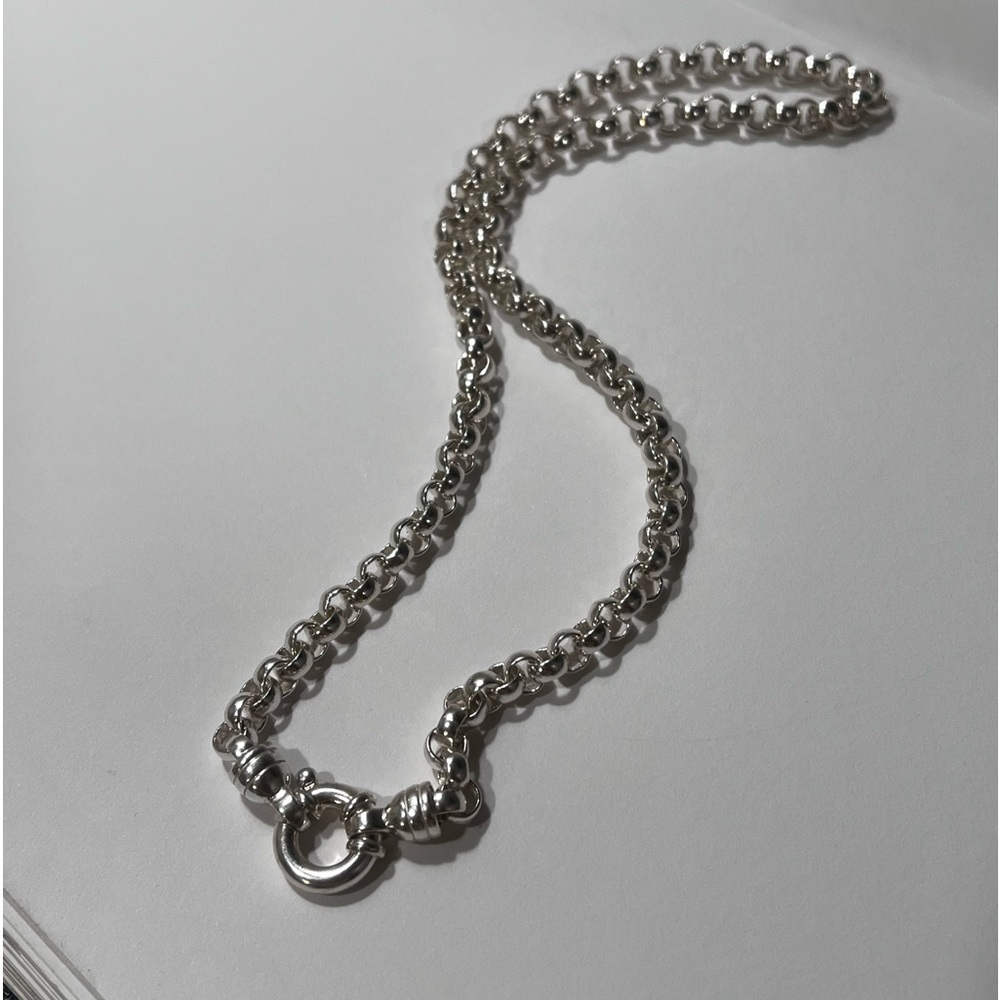 Heavy Sterling Rolo Chain - Picture 2 of 4